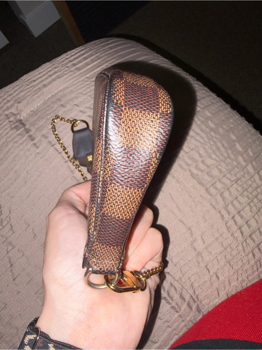 Louis Vuitton Mini Pochette with Gold Chain - Picture 10 of 14